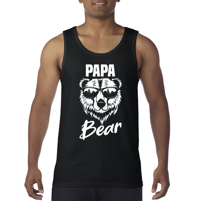 Papa Bear Best Dad Fathers Day Father Pop Gifts Tank Top