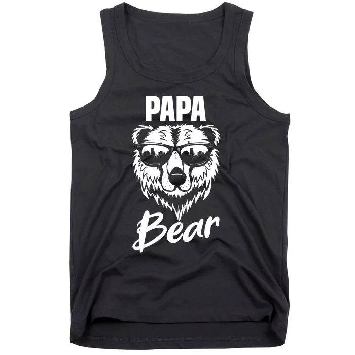 Papa Bear Best Dad Fathers Day Father Pop Gifts Tank Top