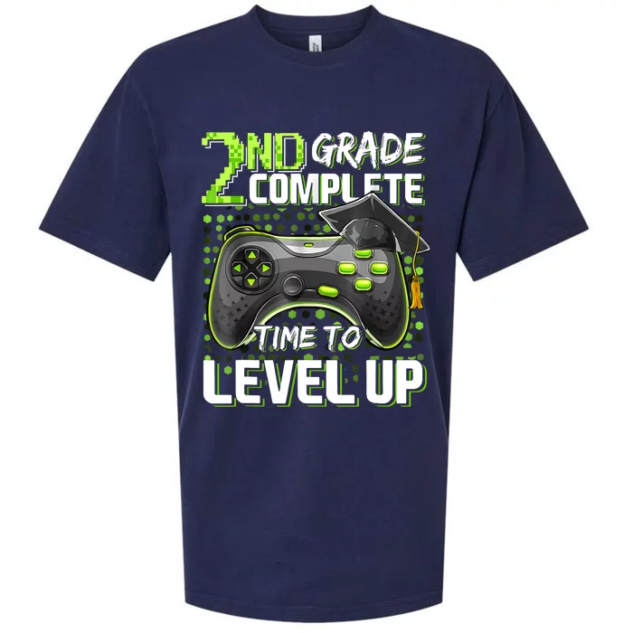 2nd Grade Complete Time To Level Up Happy Last Day Of School Sueded Cloud Jersey T-Shirt