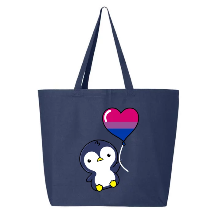 Penguin Balloon Bisexual Pride Gift 25L Jumbo Tote