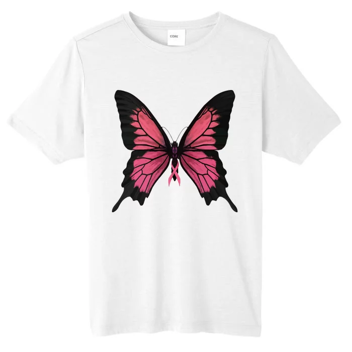 Pink Butterfly Breast Cancer Awareness ChromaSoft Performance T-Shirt