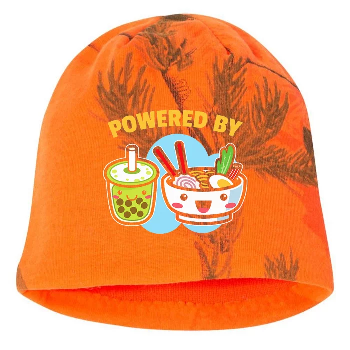 Powered By Bubble Tea Ra Drink Lover Cute Kawaii Boba Kati - Camo Knit Beanie