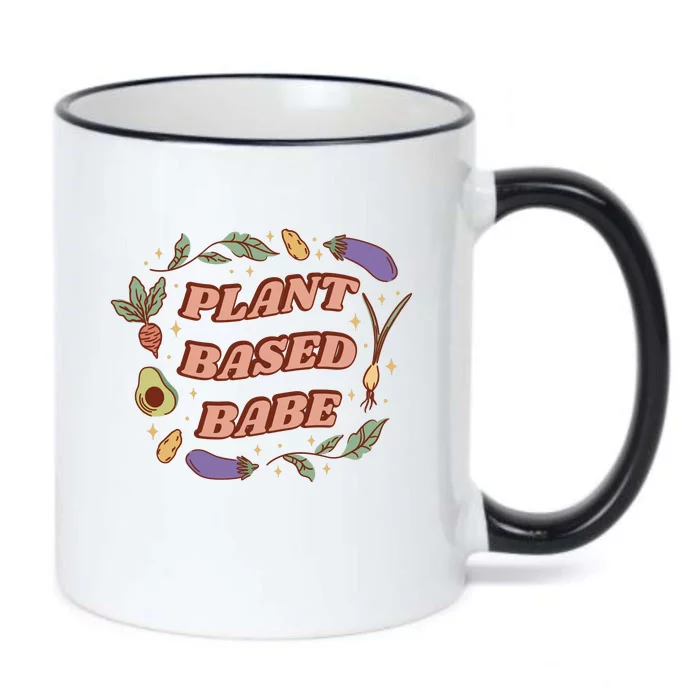 Plant Based Babe Vegan Life Black Color Changing Mug