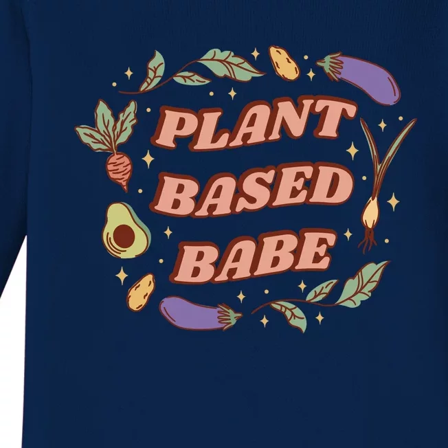 Plant Based Babe Vegan Life Baby Long Sleeve Bodysuit