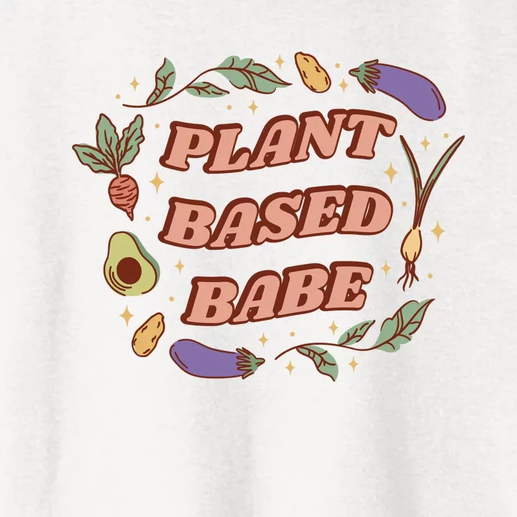 Plant Based Babe Vegan Life Women's Crop Top Tee