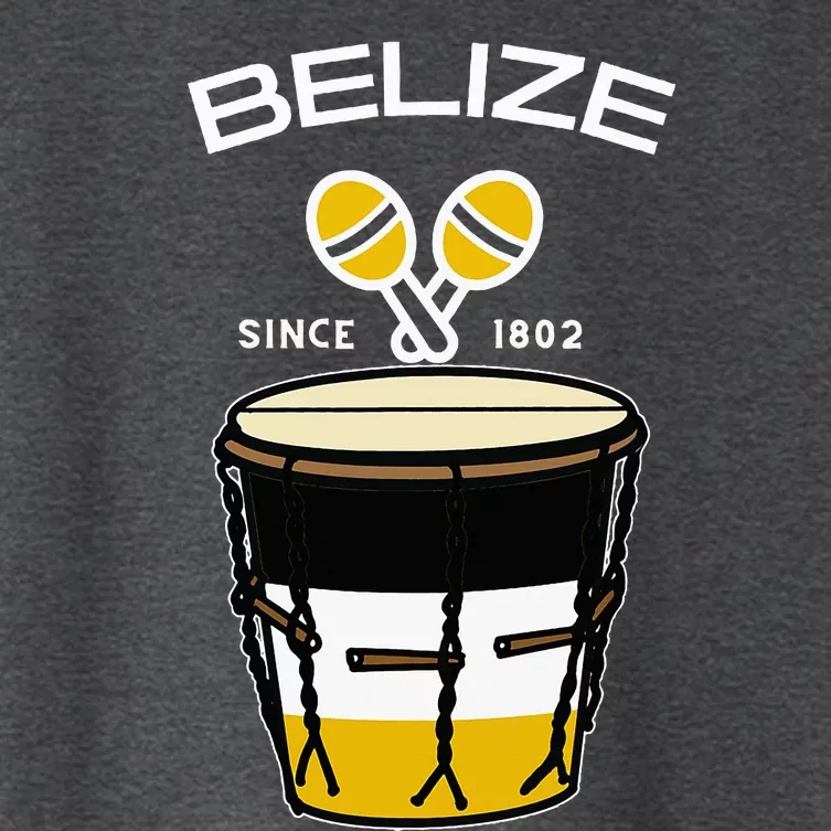 Proud Belizean Belize Since 1802 Garifuna Cultural Music Women's Crop Top Tee