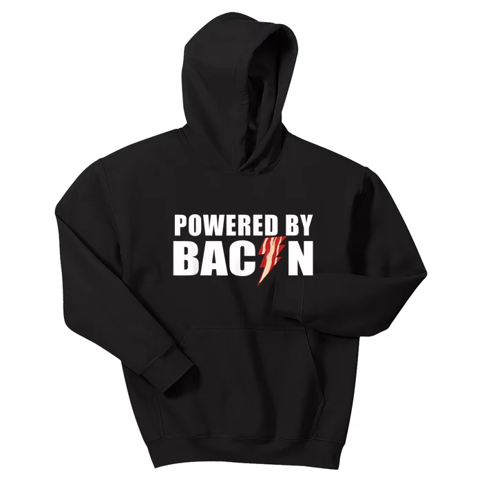 Powered By Bacon Kids Hoodie