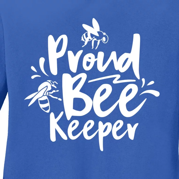 Proud Beekeeper Beekeeping Honeybee Bee Hobby Gift Ladies Long Sleeve Shirt