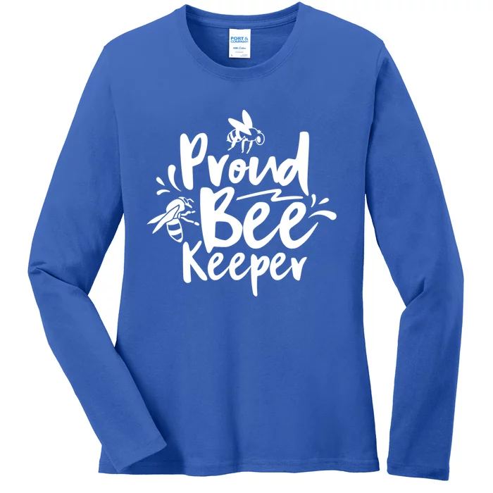 Proud Beekeeper Beekeeping Honeybee Bee Hobby Gift Ladies Long Sleeve Shirt