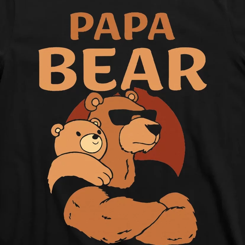 Papa Bear Bears Animal Pun Lover Dad Father Daddy Father's T-Shirt