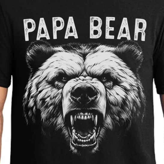 Papa Bear Best Idea Fathers Day Funny Bear Gifts Pajama Set