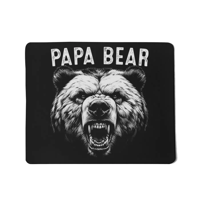 Papa Bear Best Idea Fathers Day Funny Bear Gifts Mousepad