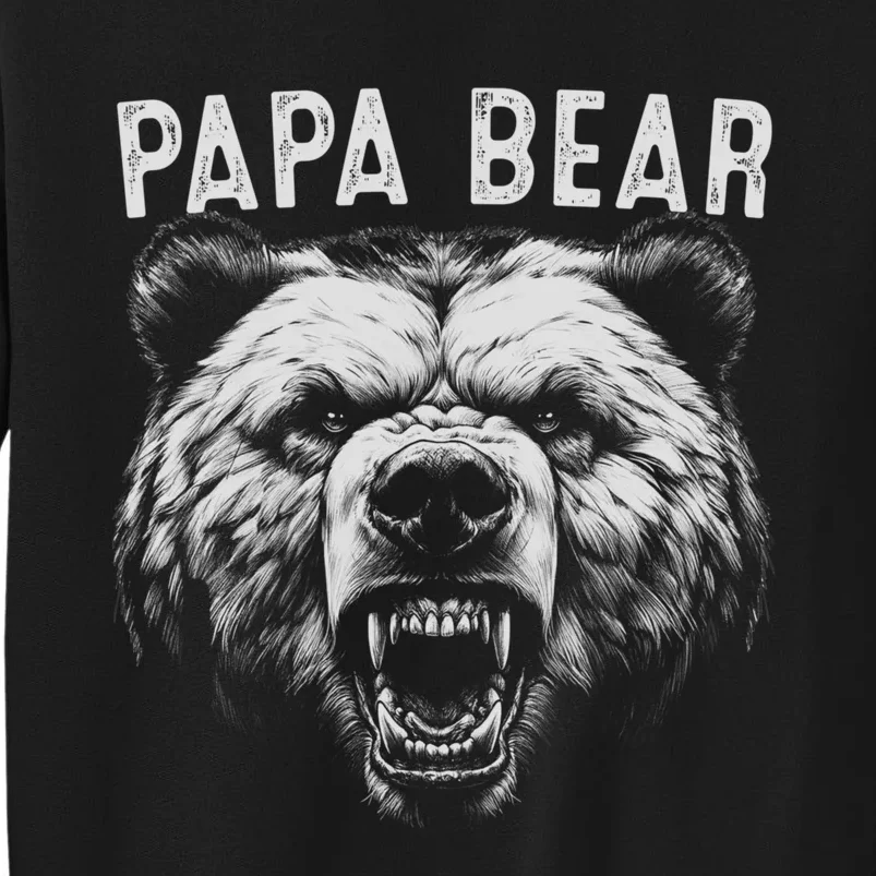 Papa Bear Best Idea Fathers Day Funny Bear Gifts Tall Sweatshirt