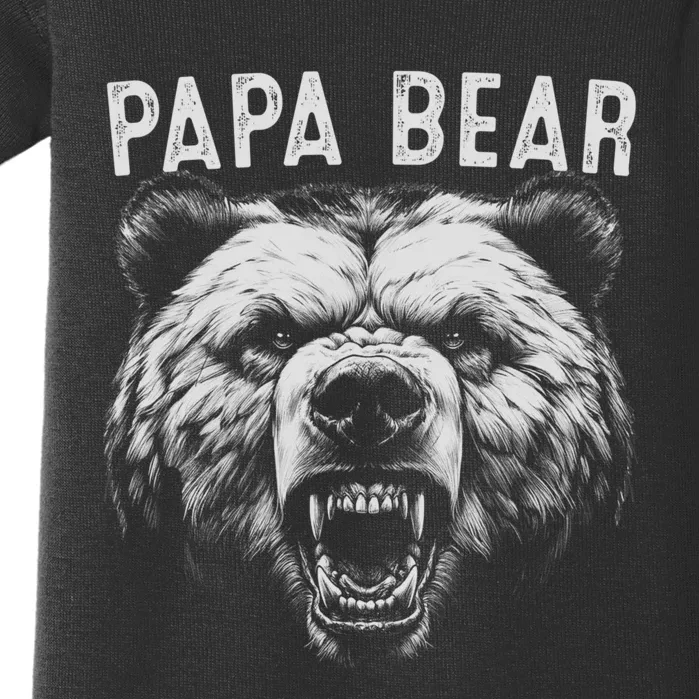 Papa Bear Best Idea Fathers Day Funny Bear Gifts Baby Bodysuit