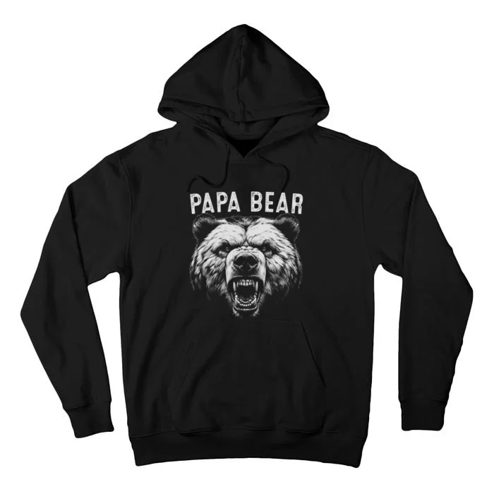 Papa Bear Best Idea Fathers Day Funny Bear Gifts Tall Hoodie