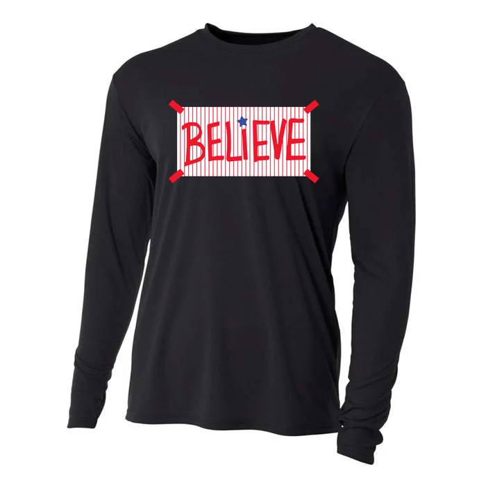 Philadelphia Baseball Believe Cooling Performance Long Sleeve Crew