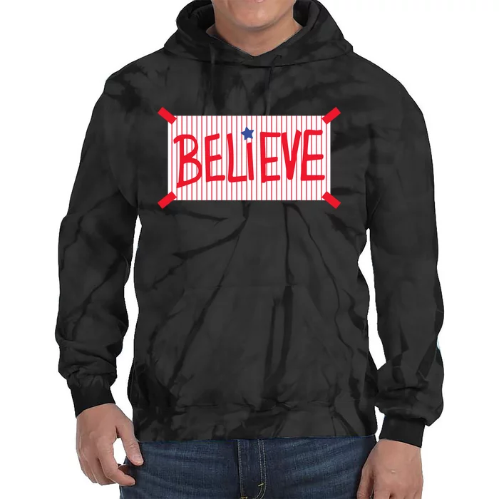 Philadelphia Baseball Believe Tie Dye Hoodie