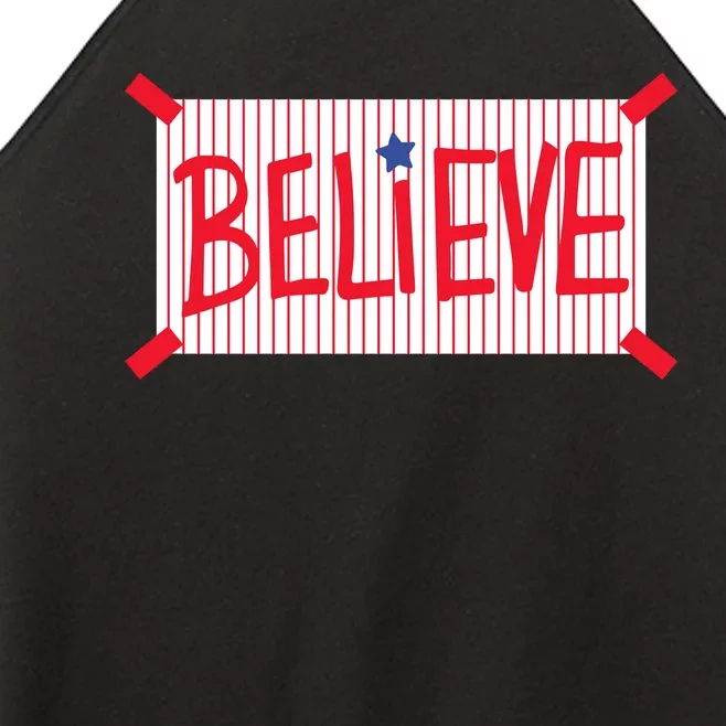 Philadelphia Baseball Believe Women’s Perfect Tri Rocker Tank