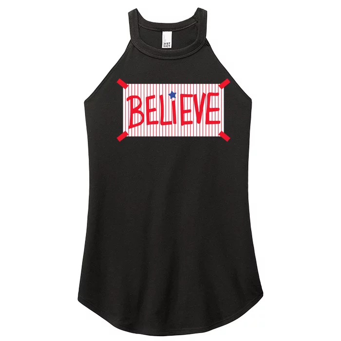 Philadelphia Baseball Believe Women’s Perfect Tri Rocker Tank