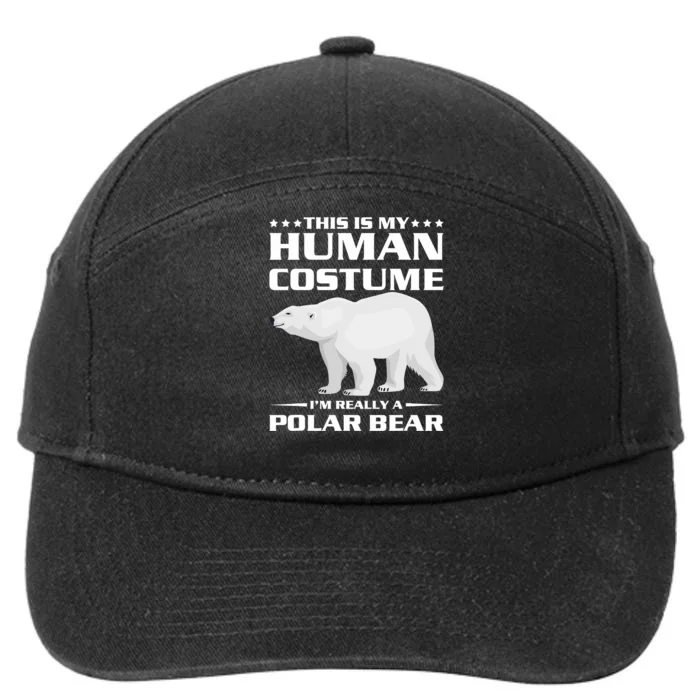 Polar Bear Costume Halloween Bears 7-Panel Snapback Hat