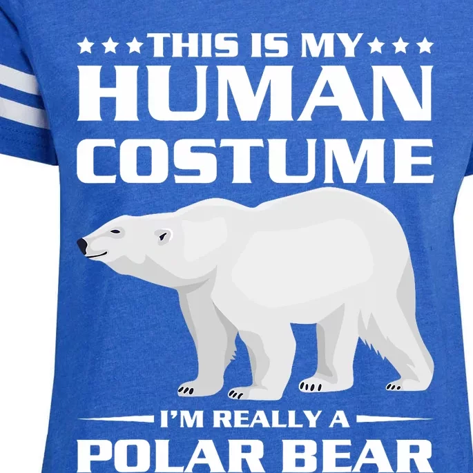 Polar Bear Costume Halloween Bears Enza Ladies Jersey Football T-Shirt