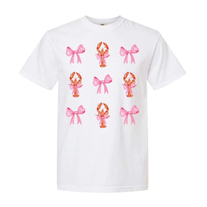 Pink Bow Cute Coquette Crawfish Y2k Clean Girl Aesthetic Garment-Dyed Heavyweight T-Shirt