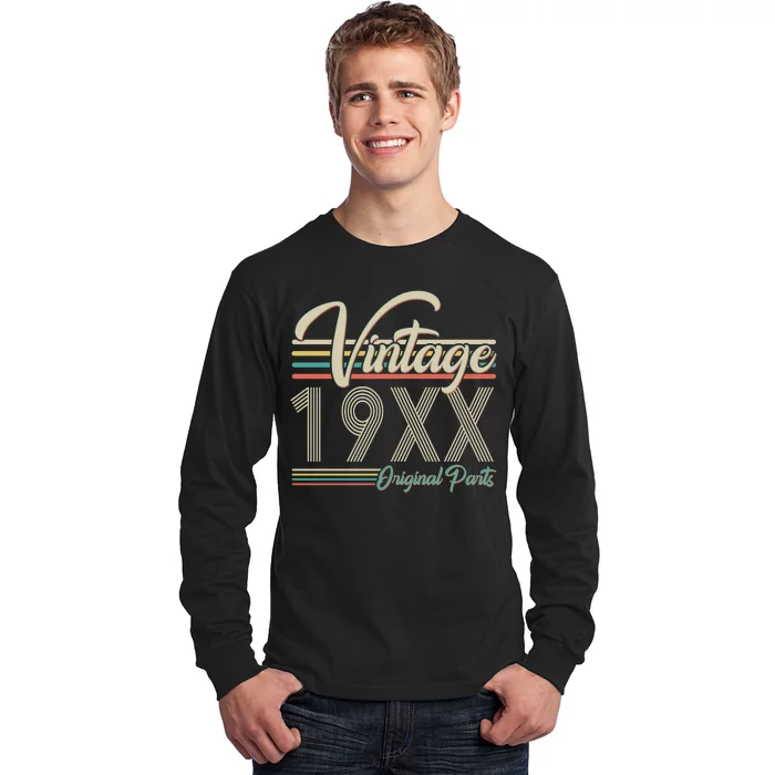 Personalize Birthday Custom Year Retro Vintage Long Sleeve Shirt