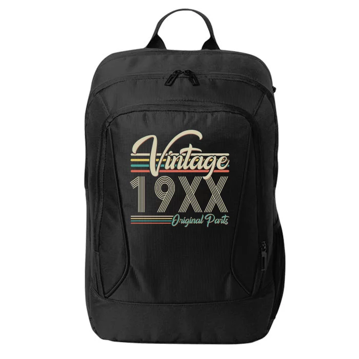 Personalize Birthday Custom Year Retro Vintage City Backpack