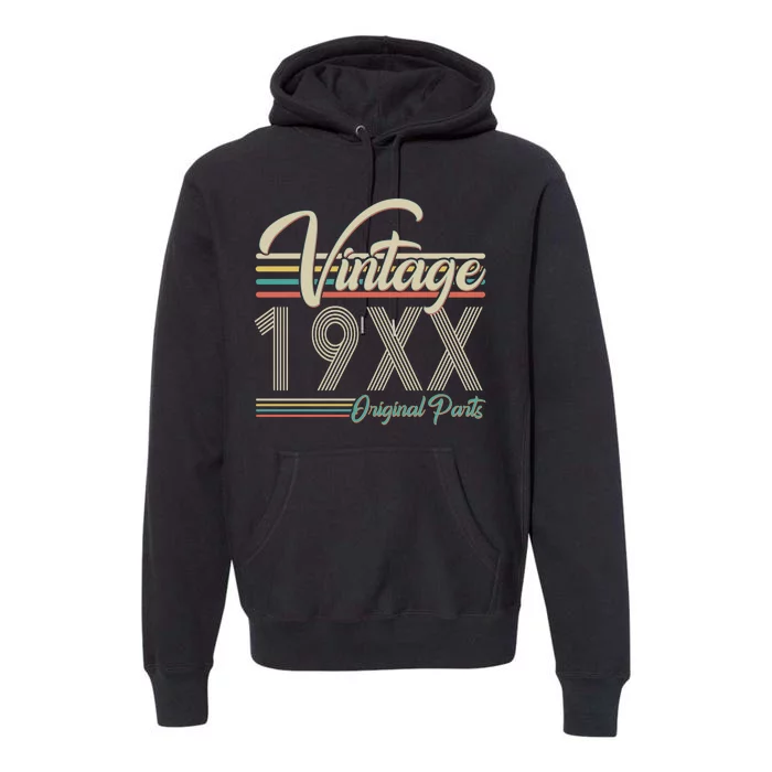 Personalize Birthday Custom Year Retro Vintage Premium Hoodie