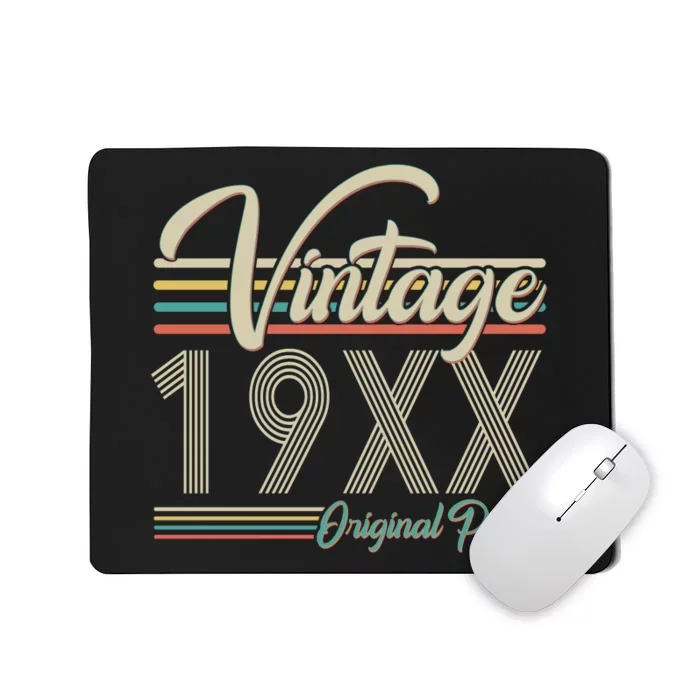 Personalize Birthday Custom Year Retro Vintage Mousepad