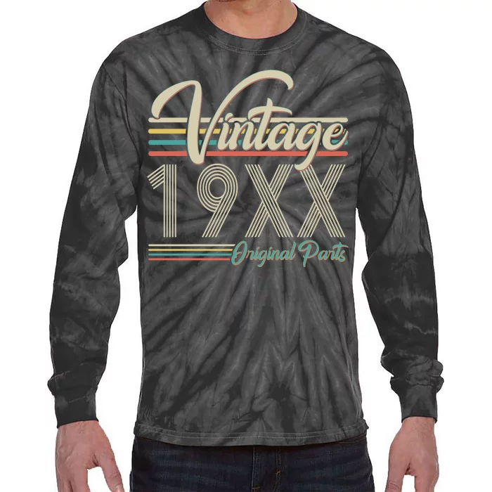 Personalize Birthday Custom Year Retro Vintage Tie-Dye Long Sleeve Shirt