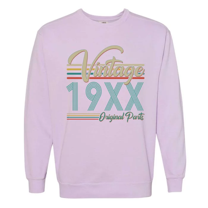 Personalize Birthday Custom Year Retro Vintage Garment-Dyed Sweatshirt