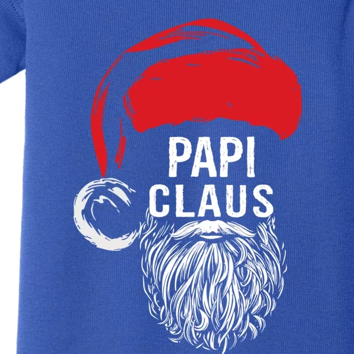 Papi Beard Christmas Santa Red Hat Xmas Cute Funny Gift Cool Gift Baby Bodysuit