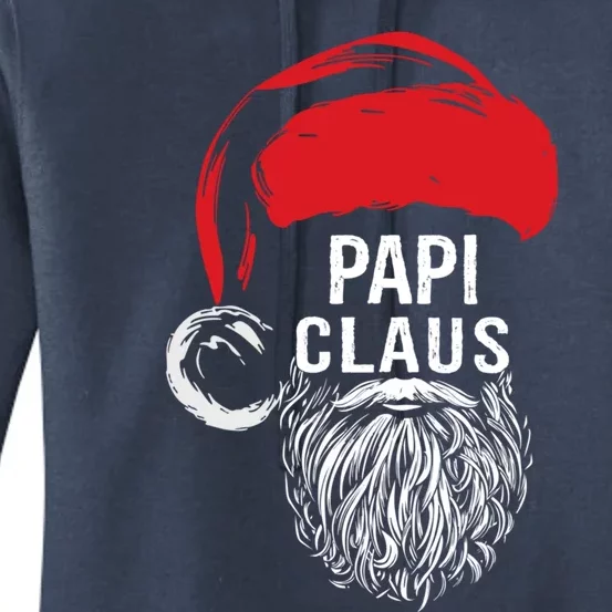 Papi Beard Christmas Santa Red Hat Xmas Cute Funny Gift Cool Gift Women's Pullover Hoodie