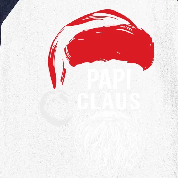 Papi Beard Christmas Santa Red Hat Xmas Cute Funny Gift Cool Gift Baseball Sleeve Shirt