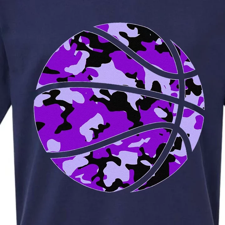 Purple Basketball Camo Purple Camouflage Basketball Sueded Cloud Jersey T-Shirt