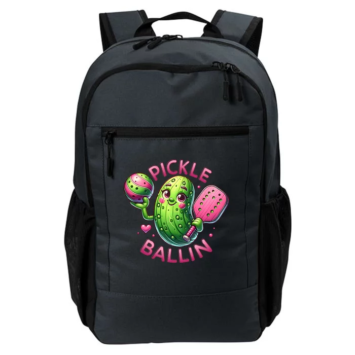 Pickle Ballin Cute Pickleball Pickleball Lovers Daily Commute Backpack