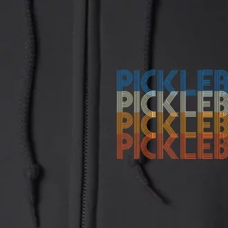 Pickle Ball Classic Retro Pickleball Full Zip Hoodie