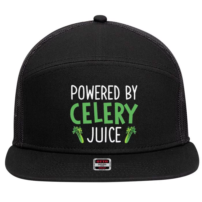 Powered By Celery Juice 7 Panel Mesh Trucker Snapback Hat