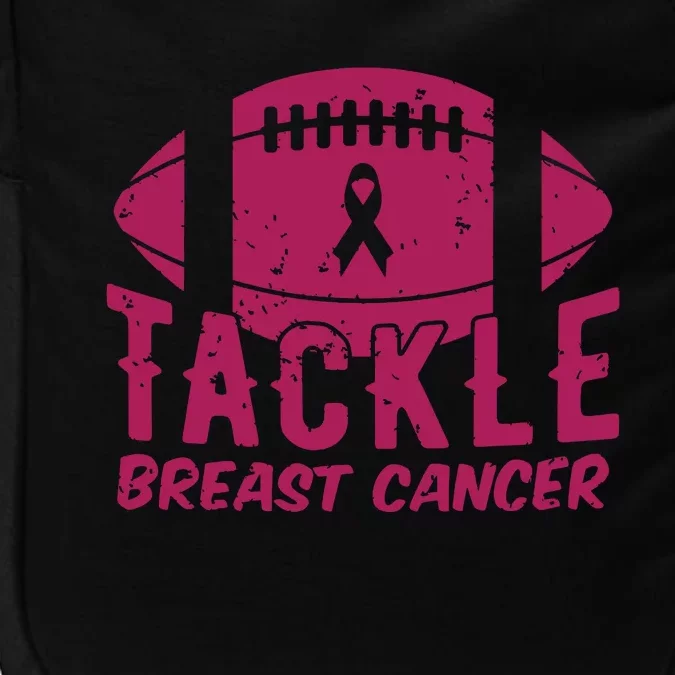 Pink Breast Cancer Football Tackle Breast Cancer Impact Tech Backpack