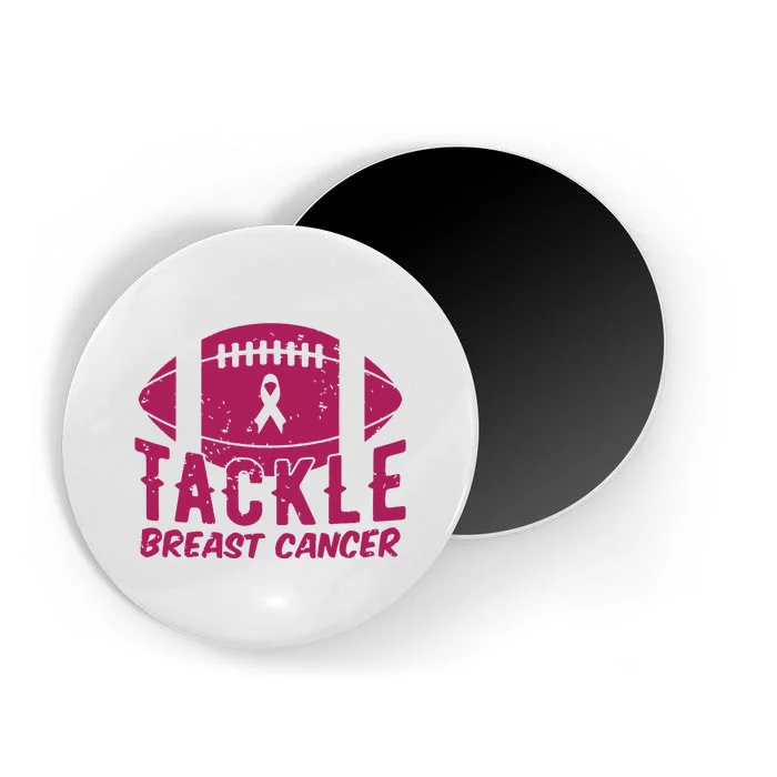 Pink Breast Cancer Football Tackle Breast Cancer Magnet