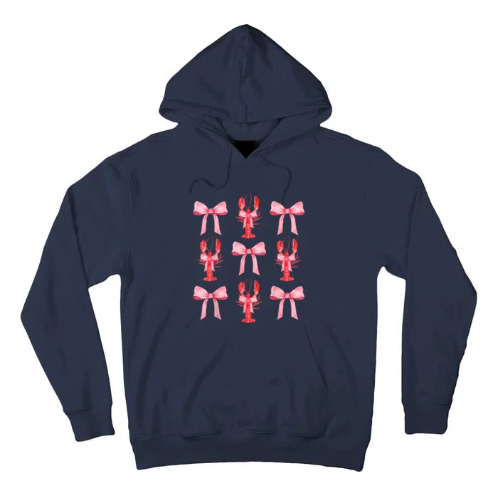 Pink Bow Cute Coquette Crawfish Clean Aesthetic Tall Hoodie