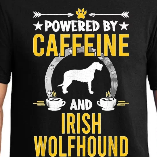 Powered By Caffeine And Irish Wolfhound Dog Lovers Pajama Set