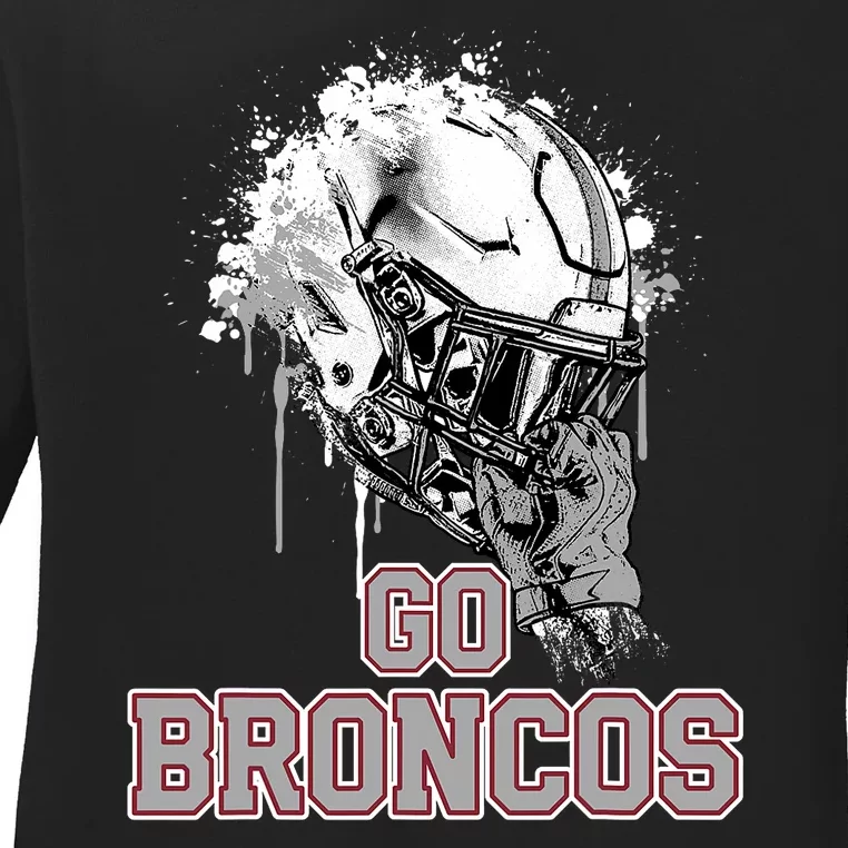 Palm Beach Central Broncos Rising Helmet Go Ladies Long Sleeve Shirt