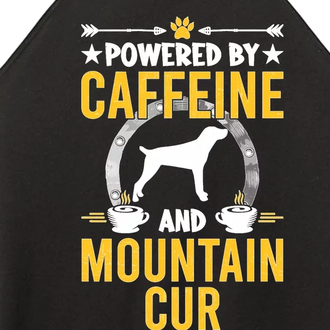 Powered By Caffeine And Mountain Cur Dog Lovers Long Sleeve Women’s Perfect Tri Rocker Tank