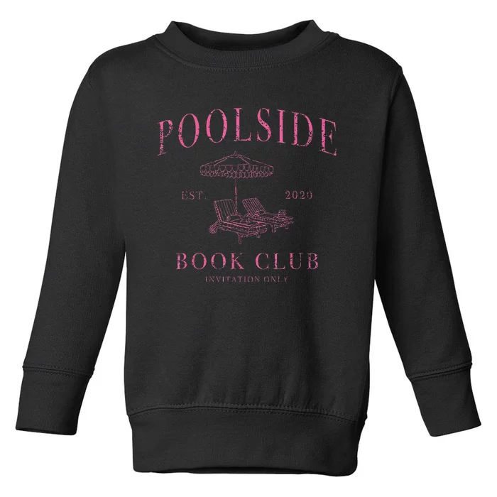 Poolside Book Club Fun Reading Toddler Sweatshirt