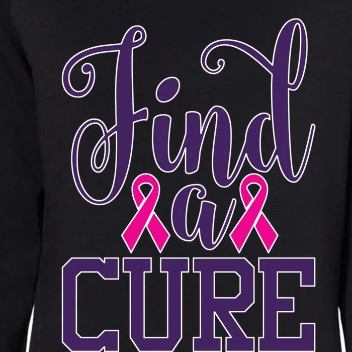 Pink Breast Cancer Awareness Find Cure Ribbon Month Cool Gift Womens California Wash Sweatshirt