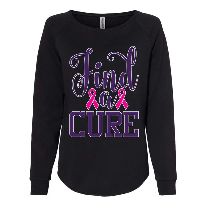 Pink Breast Cancer Awareness Find Cure Ribbon Month Cool Gift Womens California Wash Sweatshirt