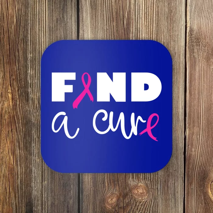 Pink Breast Cancer Awareness Fight Find A Cure Gift Coaster