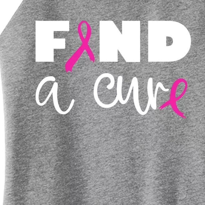 Pink Breast Cancer Awareness Fight Find A Cure Gift Women’s Perfect Tri Rocker Tank